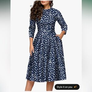 NWT Simple Flavor Women’s Floral Vintage Dress